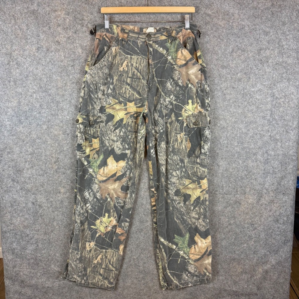 Mossy Oak Break Up Camo Pants Mens Medium Cotton Cargo Hunting Outdoor Utility